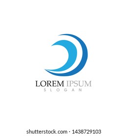 Water wave vector illustration  logo