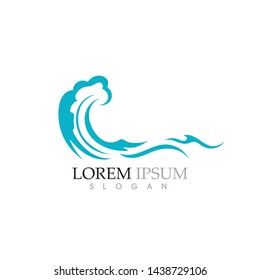 Water wave vector illustration  logo