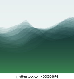 Water Wave. Vector Illustration For Your Design. Flowing Background. Can Be Used For Banner, Flyer, Book Cover, Poster, Web Banners.