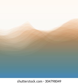 Water Wave. Vector Illustration For Your Design. Flowing Background With Halftone. Can Be Used For Banner, Flyer, Book Cover, Poster, Web Banners.