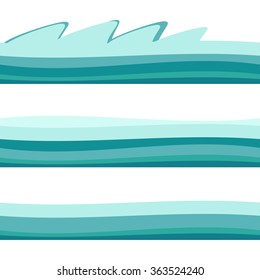 Water Wave. Vector Illustration For Your Design. Flowing Background With Halftone