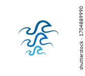 water wave vector template illustration