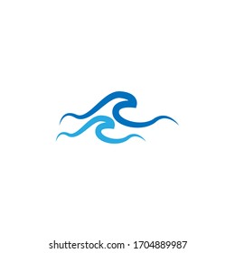 water wave vector template illustration