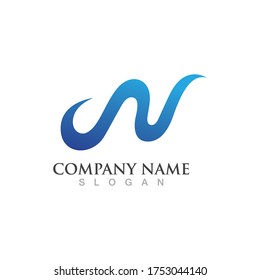 Wasserwelle mit Logo, Vektorgrafik