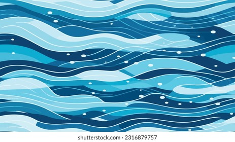 Water waves background, ripple lines texture, blue texture