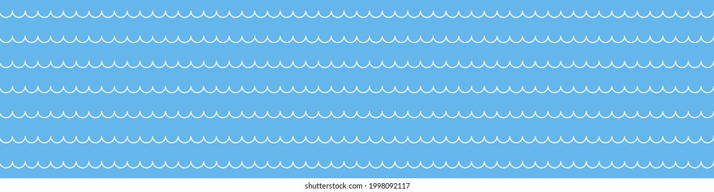 El fondo de las olas de agua. El concepto de mar, océano o río. Estilo plano. Ilustración del vector
