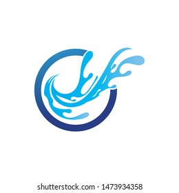 water and Waves beach logo and symbols template icons app
