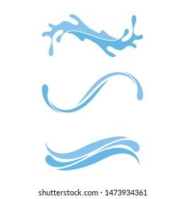 water and Waves beach logo and symbols template icons app
