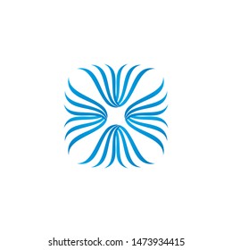 water and Waves beach logo and symbols template icons app
