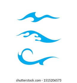 water and Waves beach logo and symbols template icons app
