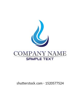 water Waves beach logo and symbols template icons app
