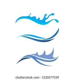 water Waves beach logo and symbols template icons app
