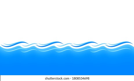 olas de agua azules para el fondo, el agua riega azul claro y el espacio para copiar. superficie marina oceánica para fondo de banner, gráfico de flujo acuático