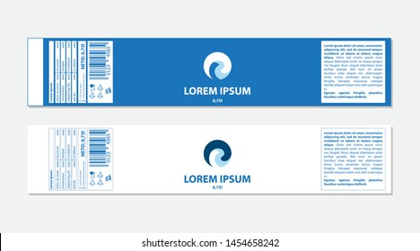 water waves, bottle label template 