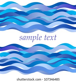 Water Waves for Business Cards, Vector Version