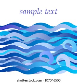 Water Waves for Business Cards, Vector Version