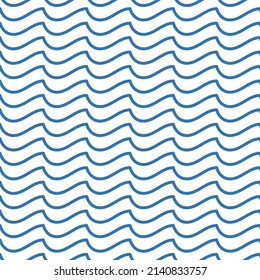Textura decorativa de las olas de agua. Patrón de línea sin problemas
