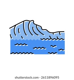 water waves disaster color icon vector. water waves disaster sign. isolated symbol illustration