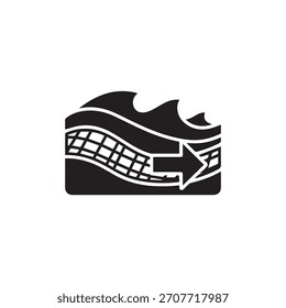 «Water Waves Filtration or Flow Icon»