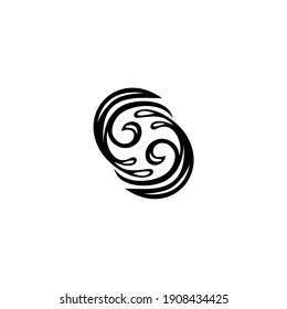 Water Waves Flow. Vector Illustration