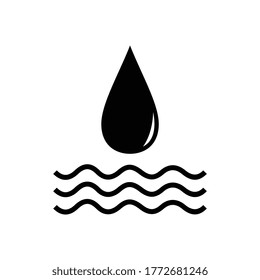 Water with Waves icon isolated, Water with Waves vector simple sign. Water Waves illustrations