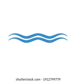 Water waves icon logo Concept creative symbol minimalist abstract  vector illustration