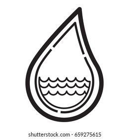 water waves icon outline