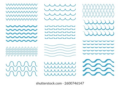 Water waves icon set. Waves logo. Water icon. EPS 10