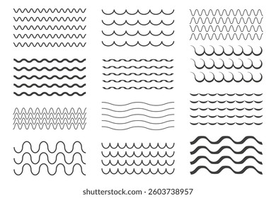 Water waves icon set. Waves logo. Water icon. EPS 10