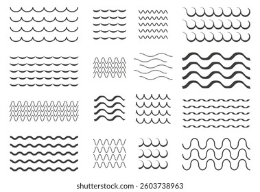 Water waves icon set. Waves logo. Water icon. EPS 10