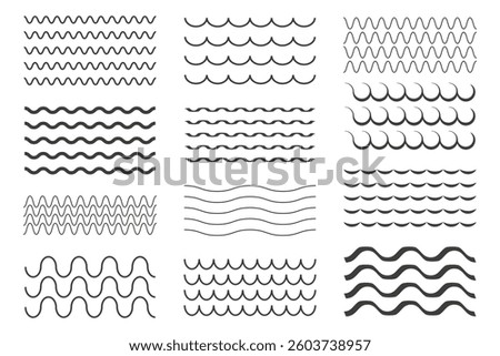 Water waves icon set. Waves logo. Water icon. EPS 10