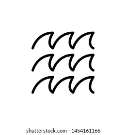 water waves  icon. Simple thin line, outline illustration of water icons for UI and UX, website or mobile application