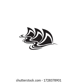 Icono De Ondas De Agua En El Vector De Diseño De Moda Eps 10