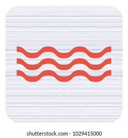 Water waves icon. Vector illustration