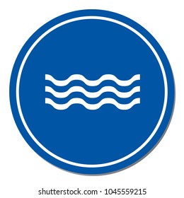 Water waves icon. Vector illustration