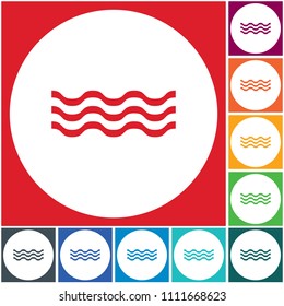 Water waves icon. Vector illustration

