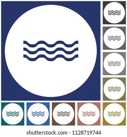 Water waves icon. Vector illustration

