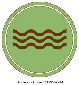 Water waves icon. Vector illustration