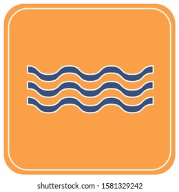 Water waves icon. Vector illustration

