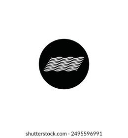 Water waves icon vector illustration logo design