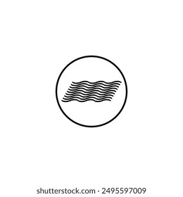 Diseño de logotipo de Ilustración vectorial de icono de ondas de agua