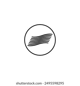 Water waves icon vector illustration logo design