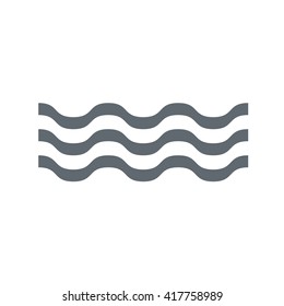 Water waves icon. Vector illustration