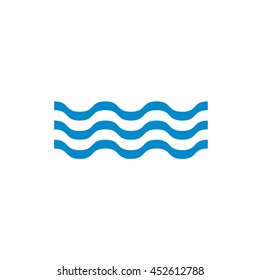 Water waves icon. Vector illustration
