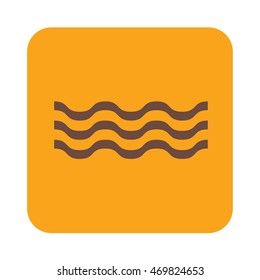 Water waves icon. Vector illustration


