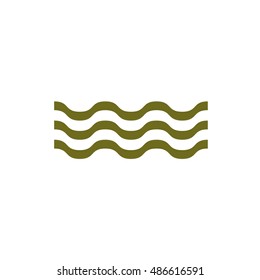 Water waves icon. Vector illustration