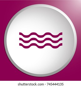 Water waves icon. Vector illustration