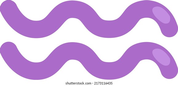 Water waves, illustration, vector on a white background.