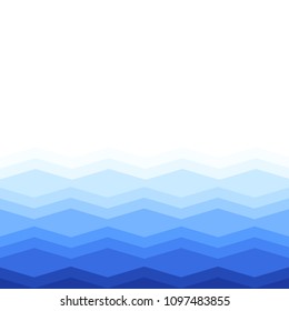 Water waves isolated on white background. For web site, poster,placard,backdrop and surface. Useful for banner and wallpaper. Creative art concept, vector illustration, eps 10