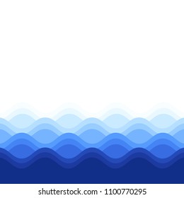 Water Waves Isolated On White Background Stock Vector (Royalty Free ...